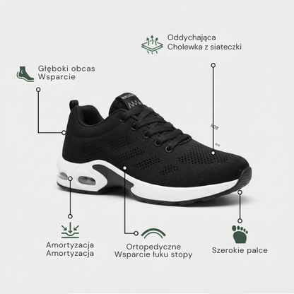Buty do 12-godzinnej zmiany łagodzące ból stóp, kolan i pleców przez cały dzień